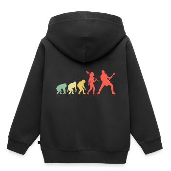 Evolution Bassiste, Bassiste, Musicien - Sweat Premium à capuche enfant bio - noir - Dos - AI Model Kid Male (0cm)
