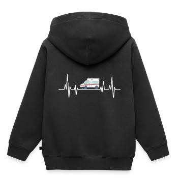Heartbeat Ambulance Driver EMS Paramedic Drivers P - Kids Premium Organic Hoodie - black - Back - AI Model Kid Male (0cm)