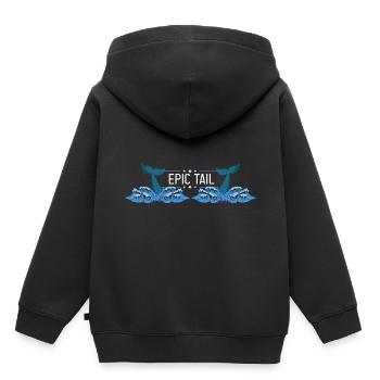 Meeressäuger für Orca-Beobachtung und Buckelwal - Kinder Premium Organic Hoodie - Schwarz - Hinten - AI Model Kid Male (0cm)