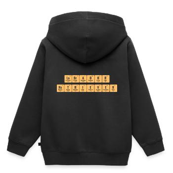 Periodisches System der Elemente Labrador Retriever La - Kinder Premium Organic Hoodie - Schwarz - Hinten - AI Model Kid Male (0cm)