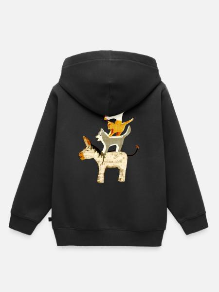 Bremer Stadtmusikanten - Kinder Premium Organic Hoodie - Schwarz