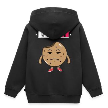 BIS X KIT - Kids Premium Organic Hoodie - black - Back - AI Model Kid Male (0cm)