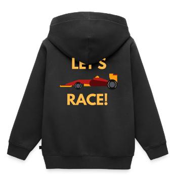Sportwagen - Kinder Premium Organic Hoodie - Schwarz - Hinten - AI Model Kid Male (0cm)