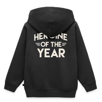 Heldin des Jahres Cooler Spruch Sprüche Geschenk - Kinder Premium Organic Hoodie - Schwarz - Hinten - AI Model Kid Male (0cm)