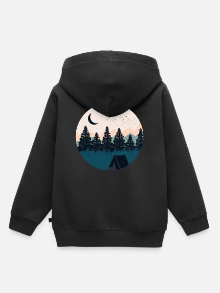 Montagnes et nature - Sweat Premium à capuche enfant bio - noir