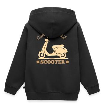 Roller - Kinder Premium Organic Hoodie - Schwarz - Hinten - AI Model Kid Male (0cm)