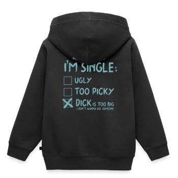 Single - Kinder Premium Organic Hoodie - Schwarz - Hinten - AI Model Kid Male (0cm)