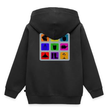 Gartenarbeit - Kinder Premium Organic Hoodie - Schwarz - Hinten - AI Model Kid Male (0cm)
