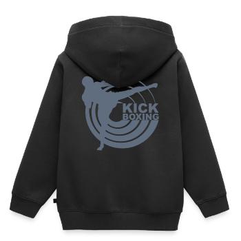 Kickboxing - Kids Premium Organic Hoodie - black - Back - AI Model Kid Male (0cm)