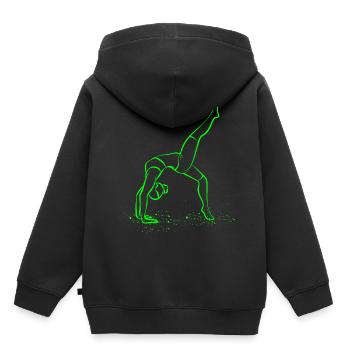 Yoga Yoga femme - Sweat Premium à capuche enfant bio - noir - Dos - AI Model Kid Male (0cm)
