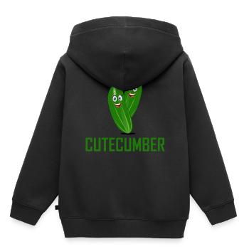 vegetables - Kids Premium Organic Hoodie - black - Back - AI Model Kid Male (0cm)