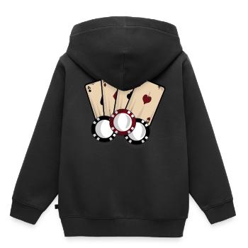 casino - Kids Premium Organic Hoodie - black - Back - AI Model Kid Male (0cm)