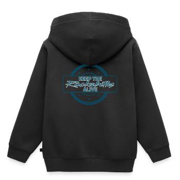 Rockabilly Alive - Sweat Premium à capuche enfant bio - noir - Dos - AI Model Kid Male (0cm)