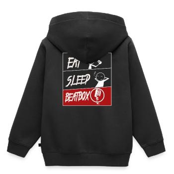 beatbox - Sweat Premium à capuche enfant bio - noir - Dos - AI Model Kid Male (0cm)