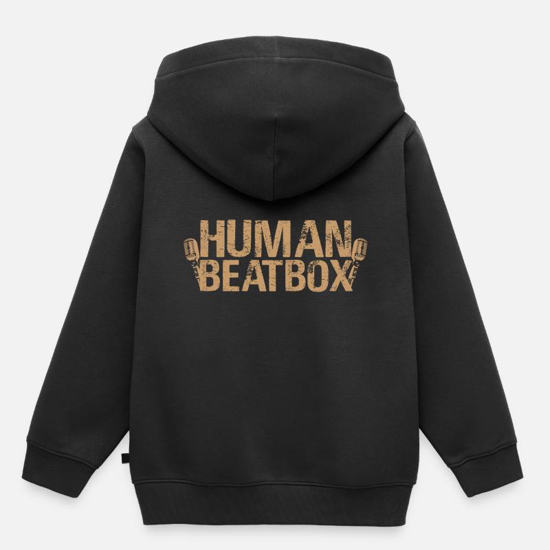 beatbox - Sweat Premium à capuche enfant bio - noir