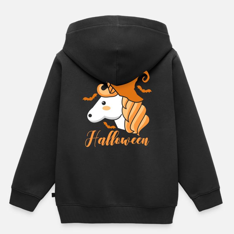 Sorcière licorne - Sweat Premium à capuche enfant bio - noir