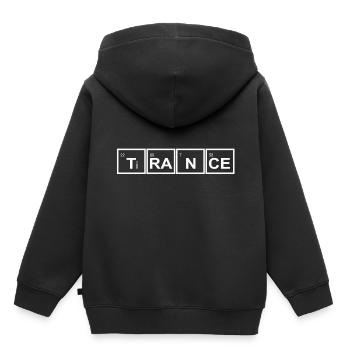 Trance - Kinder Premium Organic Hoodie - Schwarz - Hinten - AI Model Kid Male (0cm)