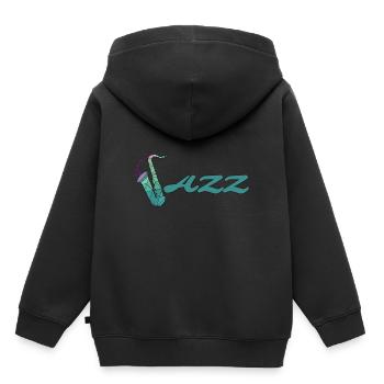 jazz - Sweat Premium à capuche enfant bio - noir - Dos - AI Model Kid Male (0cm)