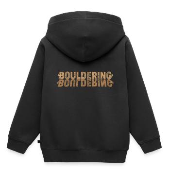 bouldering - Sweat Premium à capuche enfant bio - noir - Dos - AI Model Kid Male (0cm)