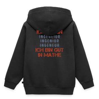 Ingénieur disant - Sweat Premium à capuche enfant bio - noir - Dos - AI Model Kid Male (0cm)
