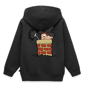 ramoneur - Sweat Premium à capuche enfant bio - noir - Dos - AI Model Kid Male (0cm)