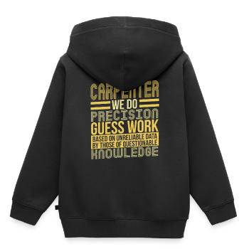 charpentier - Sweat Premium à capuche enfant bio - noir - Dos - AI Model Kid Male (0cm)