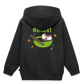 Sushi Maki Nigiri Geschenk Soja japanisch essen - Kinder Premium Organic Hoodie - Schwarz - Hinten - AI Model Kid Male (0cm)