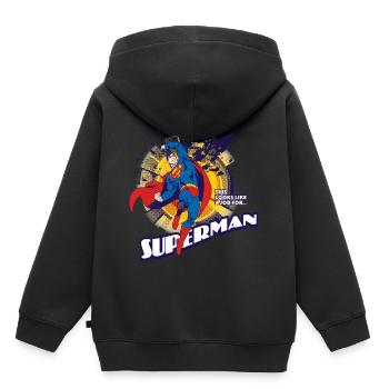 Superman This looks like a job - Kids Premium Organic Hoodie - black - Back - AI Model Kid Male (0cm)