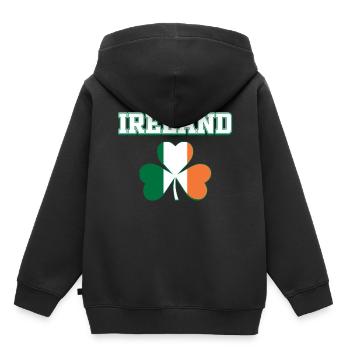 Irlande - Sweat Premium à capuche enfant bio - noir - Dos - AI Model Kid Male (0cm)