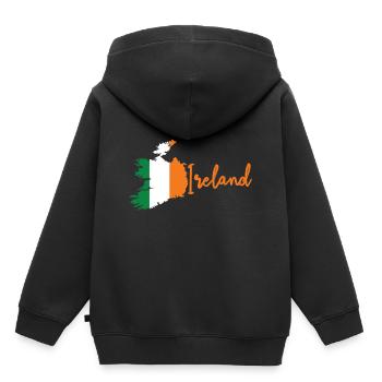 Irlande - Sweat Premium à capuche enfant bio - noir - Dos - AI Model Kid Male (0cm)