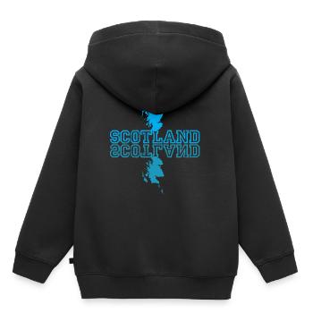 Écosse - Sweat Premium à capuche enfant bio - noir - Dos - AI Model Kid Male (0cm)