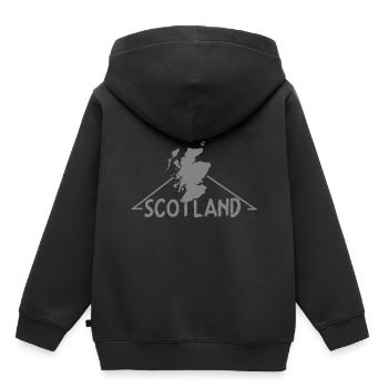 Écosse - Sweat Premium à capuche enfant bio - noir - Dos - AI Model Kid Male (0cm)