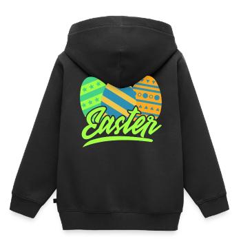 Ostern - Kinder Premium Organic Hoodie - Schwarz - Hinten - AI Model Kid Male (0cm)