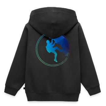 Klettern Kletterer - Kinder Premium Organic Hoodie - Schwarz - Hinten - AI Model Kid Male (0cm)