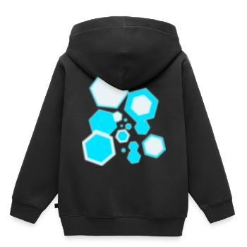 hexagone - Sweat Premium à capuche enfant bio - noir - Dos - AI Model Kid Male (0cm)