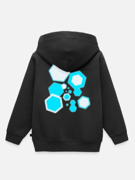 sechseck - Kinder Premium Organic Hoodie - Schwarz