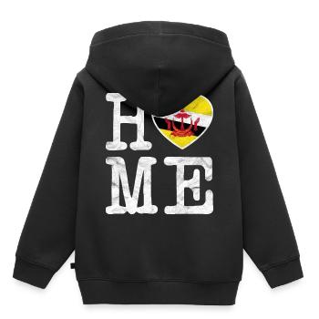 Drapeau Brunei Darussalam Negara Cadeau - Sweat Premium à capuche enfant bio - noir - Dos - AI Model Kid Male (0cm)