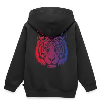 tigre - Sweat Premium à capuche enfant bio - noir - Dos - AI Model Kid Male (0cm)