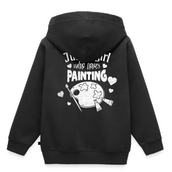 artiste - Sweat Premium à capuche enfant bio - noir - Dos - AI Model Kid Male (0cm)