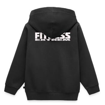 fitness extrem sport - Kinder Premium Organic Hoodie - Schwarz - Hinten - AI Model Kid Male (0cm)
