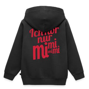 Ich hör nur mi mi mi - Kinder Premium Organic Hoodie - Schwarz - Hinten - AI Model Kid Male (0cm)