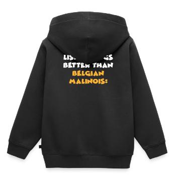 Belgian Malinois - Kinder Premium Organic Hoodie - Schwarz - Hinten - AI Model Kid Male (0cm)