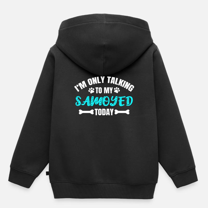 Samoyed Samojede - Kinder Premium Organic Hoodie - Schwarz