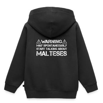 Maltais maltais - Sweat Premium à capuche enfant bio - noir - Dos - AI Model Kid Male (0cm)