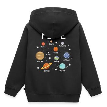 Universum Galaxy Planet 5 Geburtstag - Kinder Premium Organic Hoodie - Schwarz - Hinten - AI Model Kid Male (0cm)