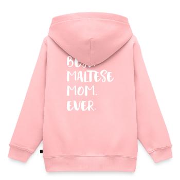 Maltese Maltese - Kids Premium Organic Hoodie - rose - Back - AI Model Kid Female (0cm)