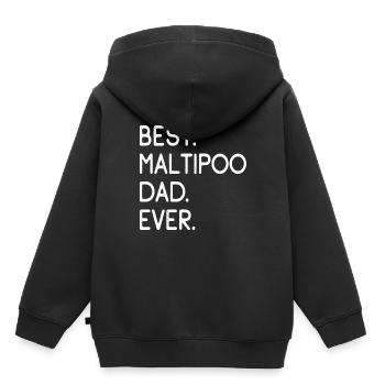 Maltipoo - Kids Premium Organic Hoodie - black - Back - AI Model Kid Male (0cm)