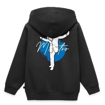 Maestro chef d'orchestre cadeau de musique classique - Sweat Premium à capuche enfant bio - noir - Dos - AI Model Kid Male (0cm)