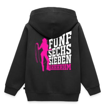 cow-boy - Sweat Premium à capuche enfant bio - noir - Dos - AI Model Kid Male (0cm)