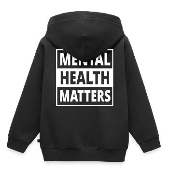 Mental Health Matters Mentale Gesundheit - Kinder Premium Organic Hoodie - Schwarz - Hinten - AI Model Kid Male (0cm)